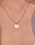 September Aster Gold Birthflower Necklace