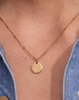 January Snowdrop Gold Birthflower Necklace