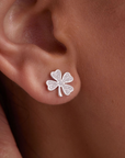 Lucky Clover Silver Studs