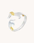 Dog Silver Adjustable Ring