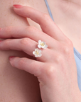 Sakura Bouquet Silver Adjustable Ring