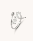 Dragonfly Silver Adjustable Ring