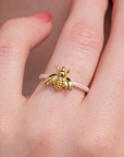 Bumbling Bee Gold Adjustable Ring