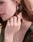 Cherry Blossom Silver Necklace