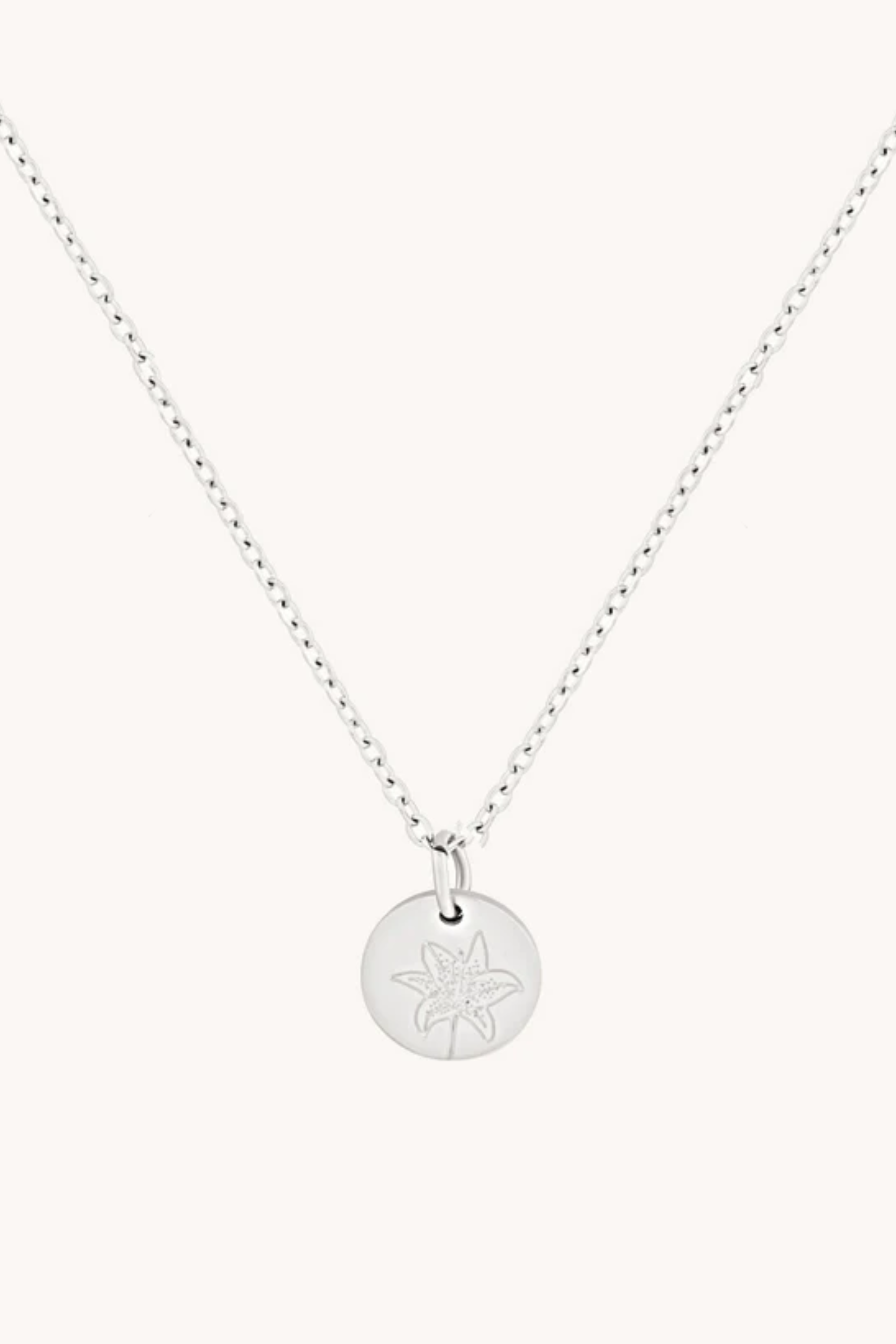 May Lily Silver Birthflower Necklace