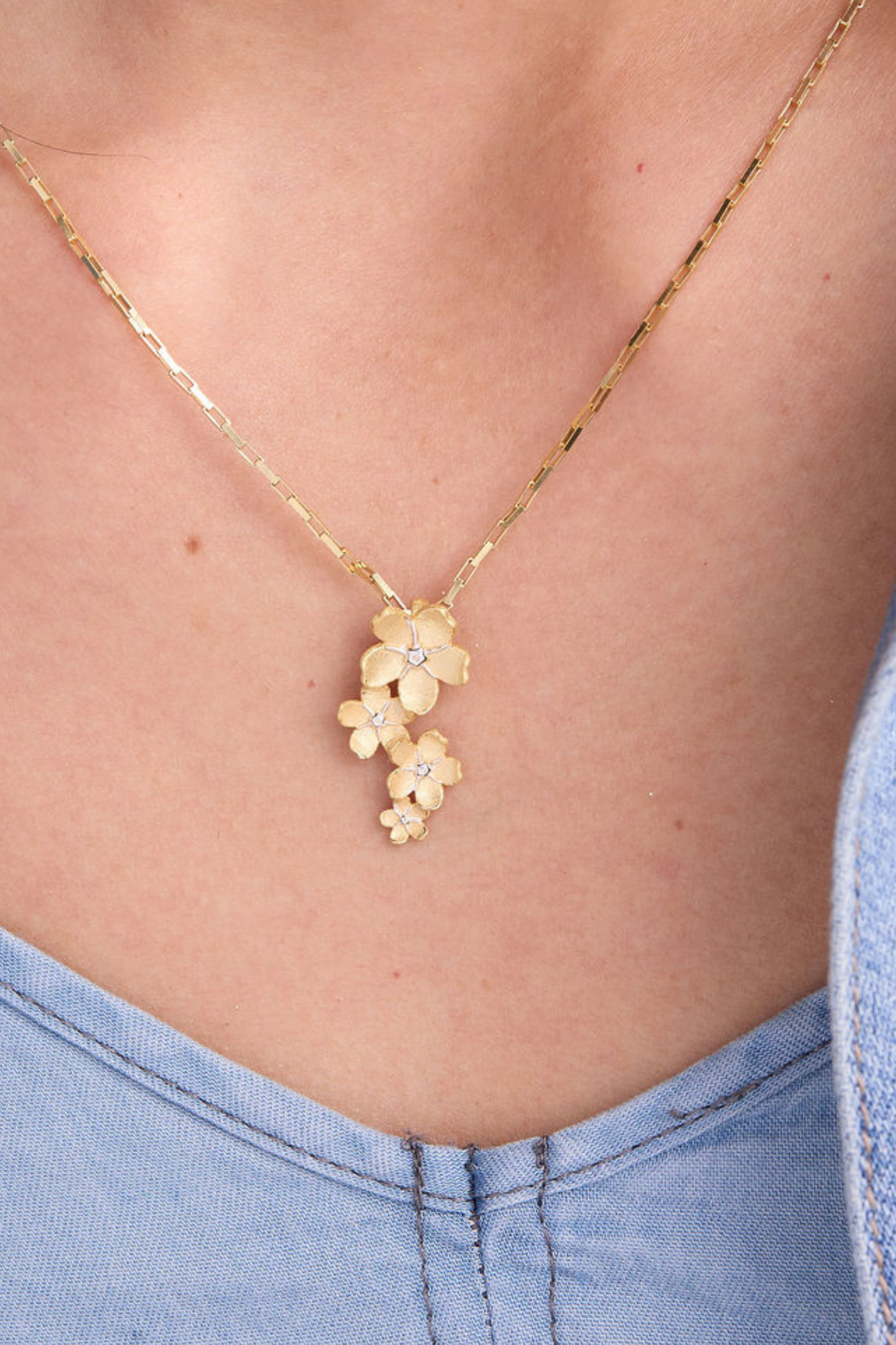 Cherry Blossom Gold Necklace