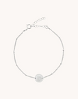 April Daisy Silver Birthflower Bracelet