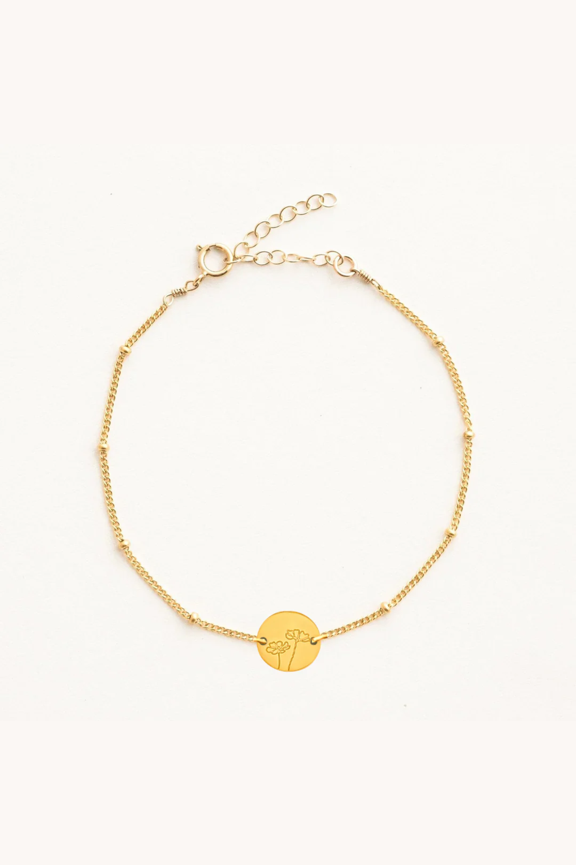 October Cosmos Gold Birthflower Bracelet