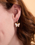 Butterfly Mother of Pearl Drop Earrings