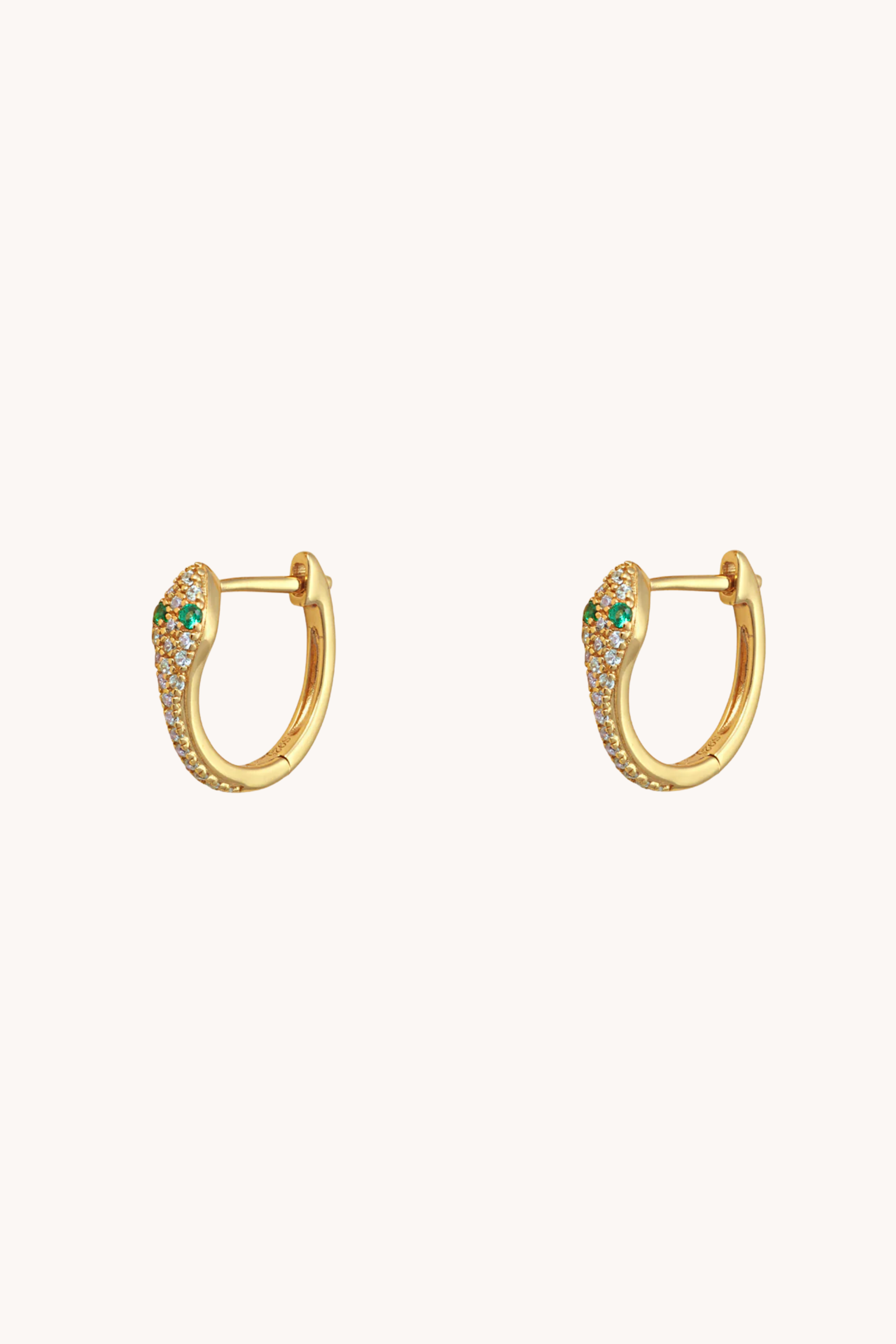 Snake Gold Stud Earrings