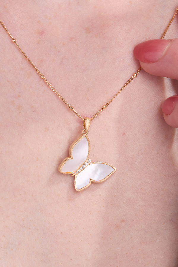 Butterfly Mother of Pearl Necklace