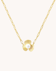 Broad Leaf Gold Necklace