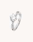 Ribbon Wrap Engagement Silver Adjustable Ring