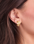Sakura Bouquet Gold Stud