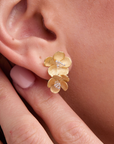Sakura Bouquet Gold Stud