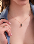 Green Moss Succulent Gold Adjustable Ring