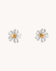 Parijatak Silver Stud Earrings