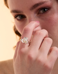 Broad Leaf Silver Adjustable Ring