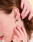 Green Moss Oval Studs
