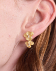 Orchid Gold Studs