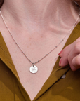 February Iris Silver Birthflower Necklace