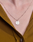 July Water Lily Silver Birthflower Necklace