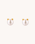 Cat Pearl Studs