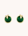 Snake Malachite Stud Earrings