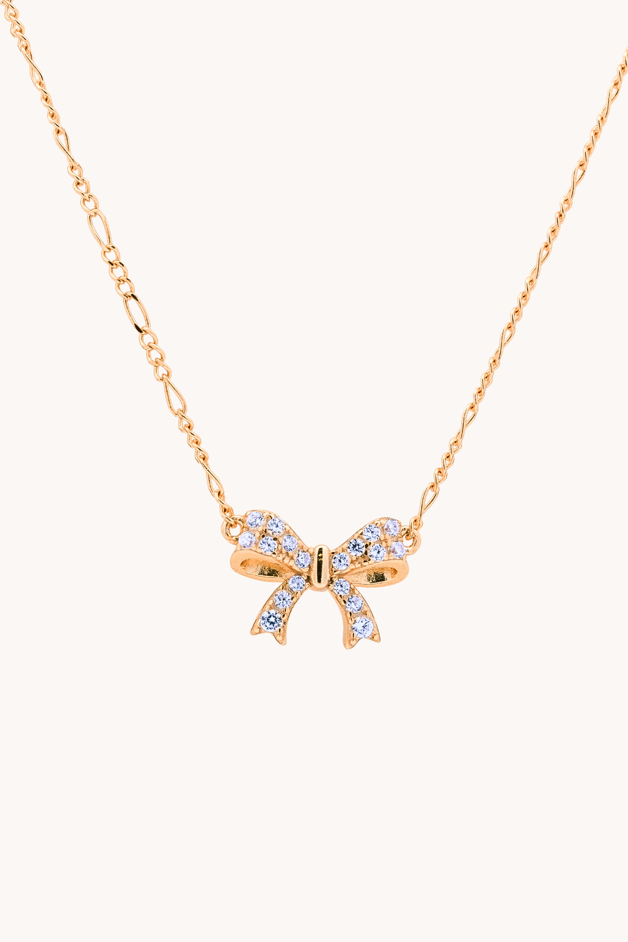 Beautiful Bow Gold Necklace