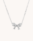 Beautiful Bow Silver Necklace