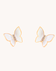 Butterfly Mother of Pearl Stud Earrings