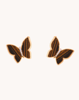 Butterfly Tiger Of Eye Gold Studs