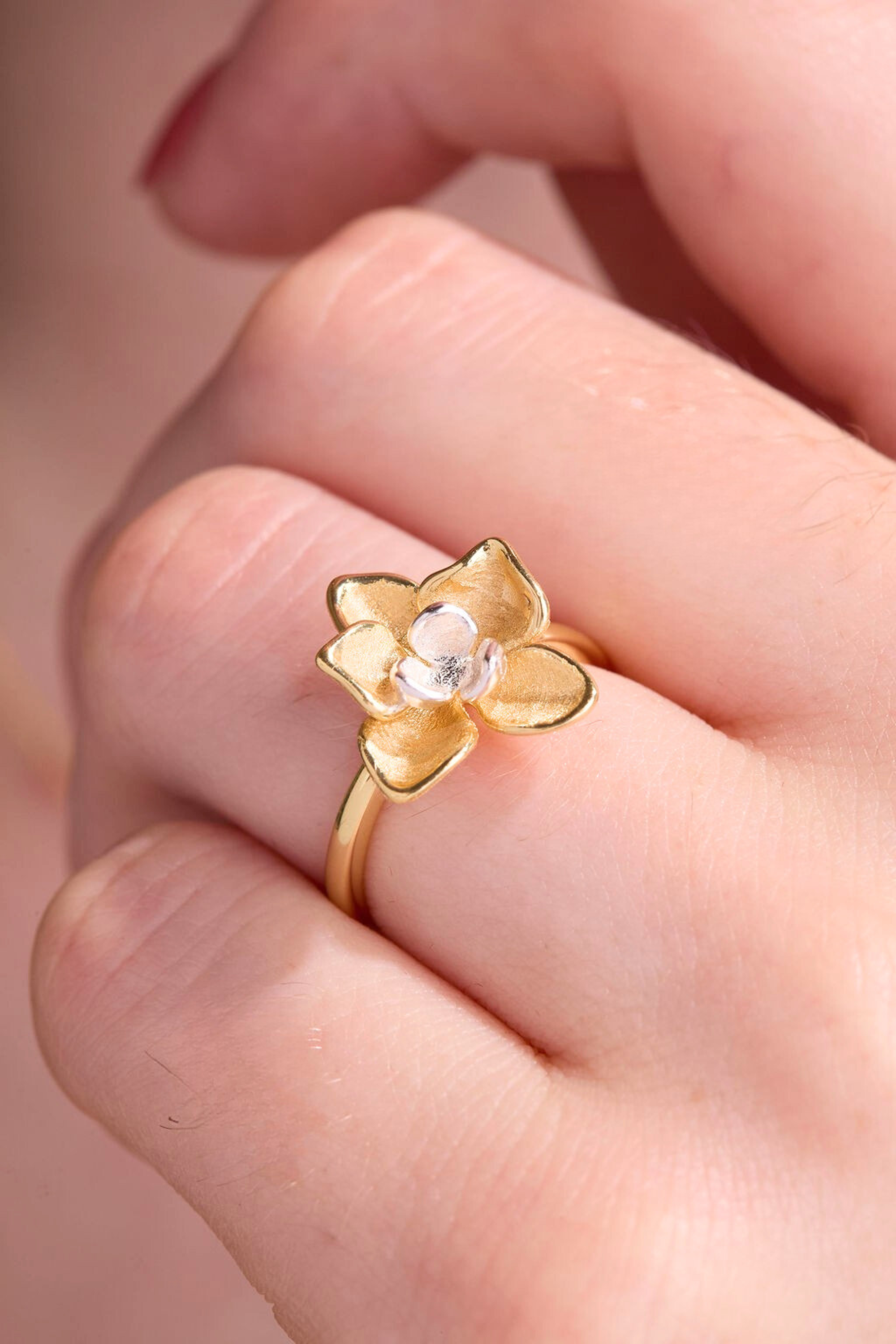 Daffodil Gold Adjustable Ring