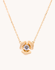 Rosebud gold necklace