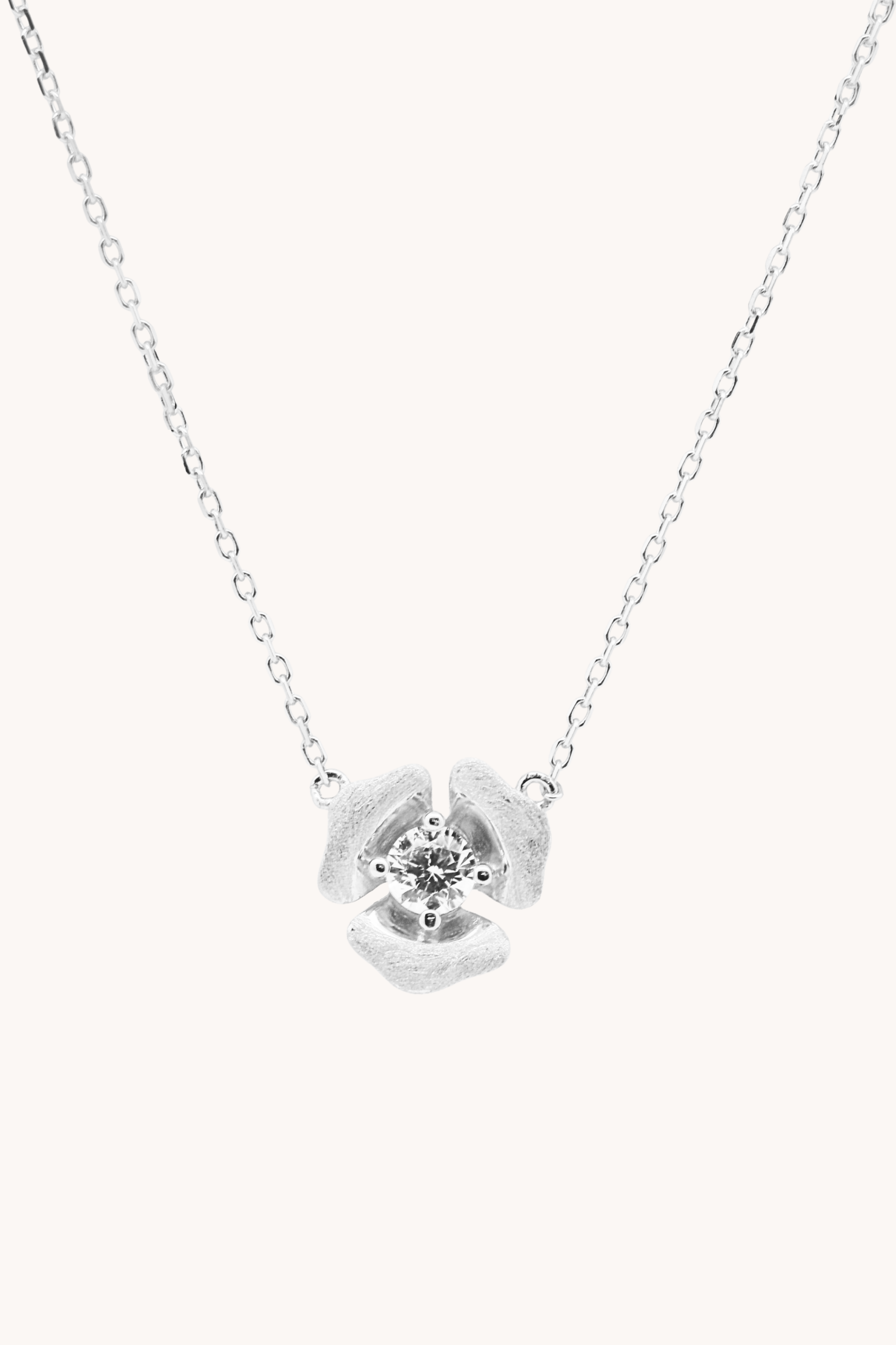 Rosebud Silver Necklace