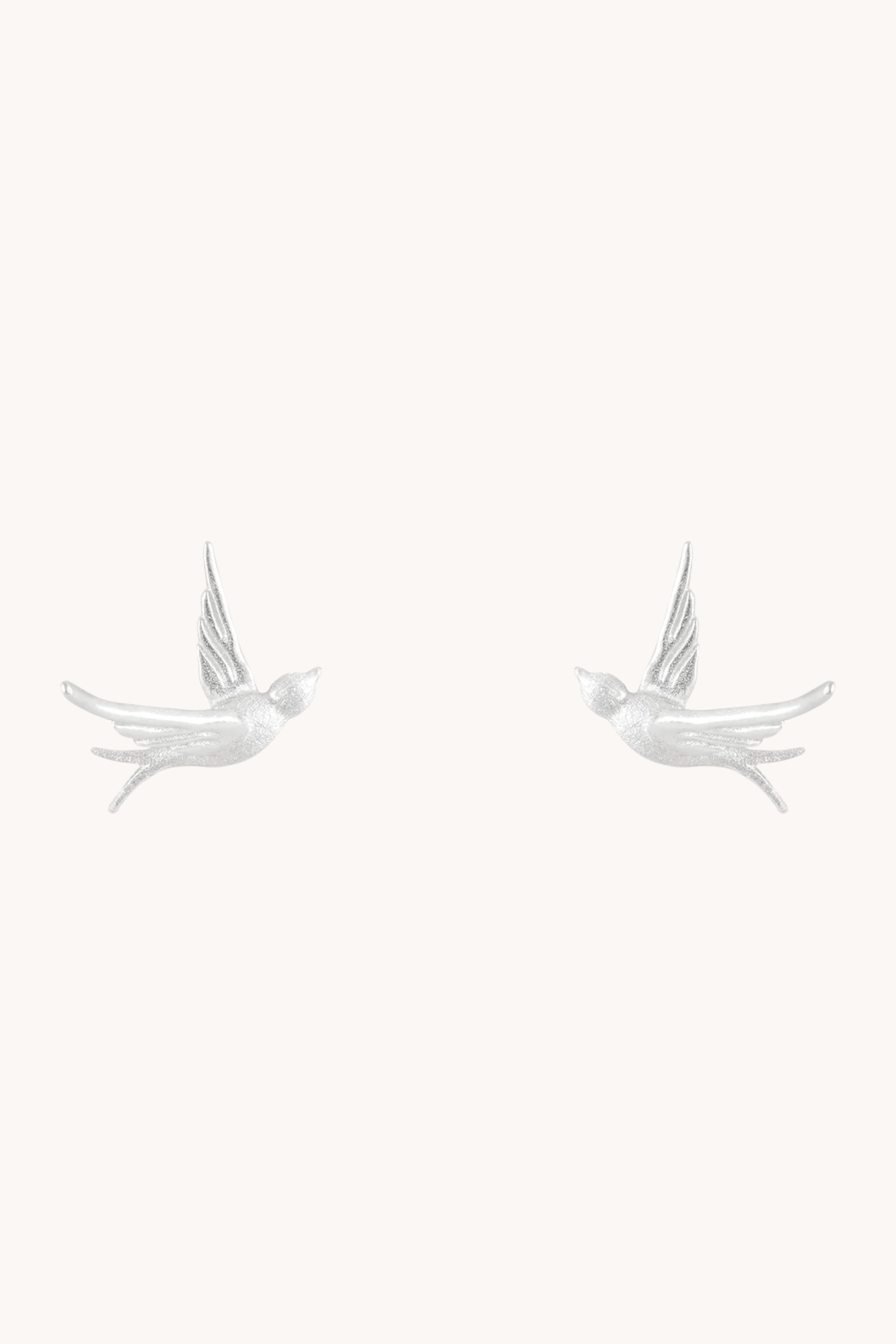 Bird Silver Stud Earrings