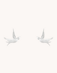 Bird Silver Stud Earrings