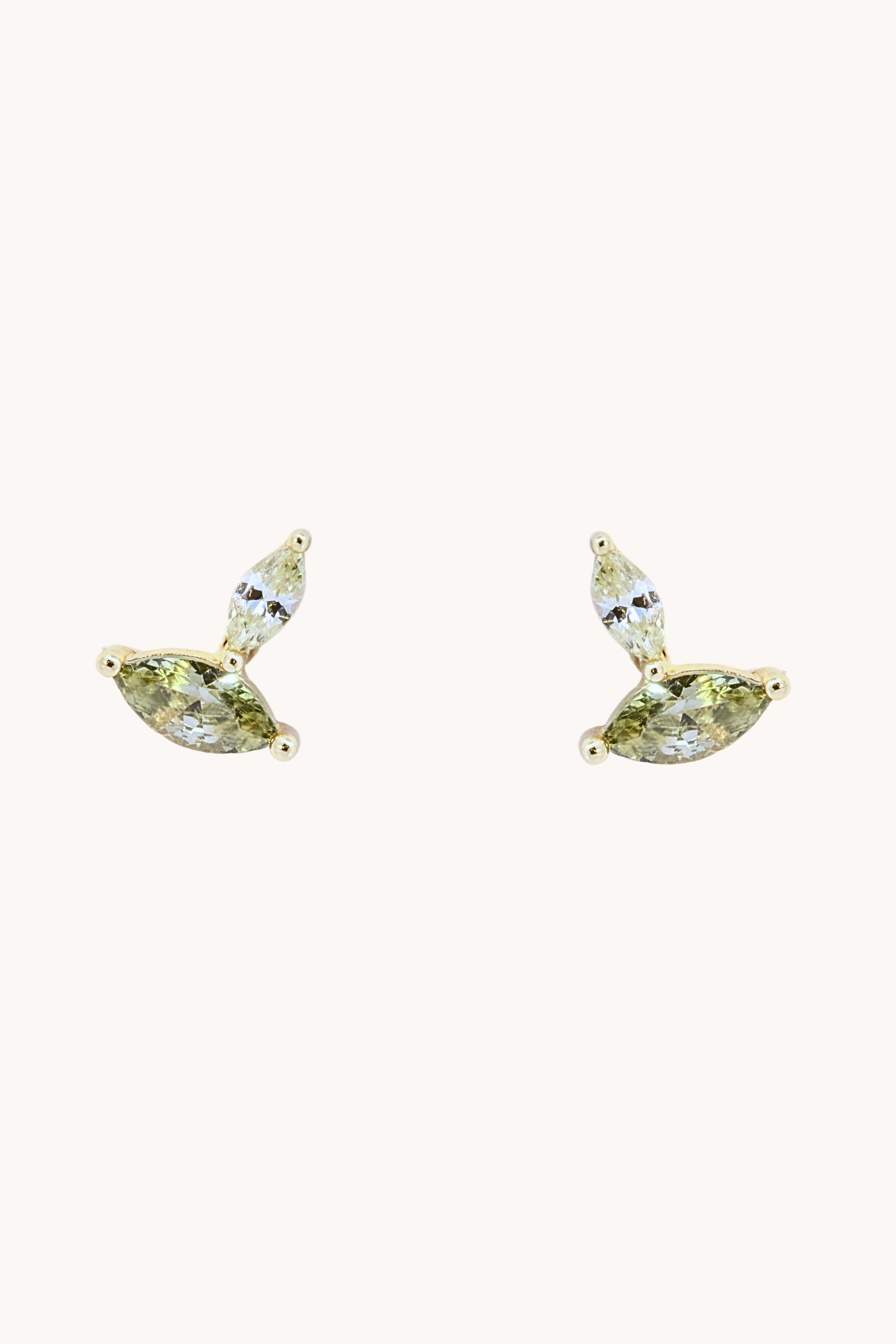 Autumn Marquise Leaf Gold Stud