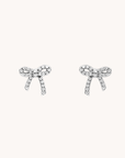 Petite Bow Silver Studs