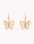 Butterfly Mother of Pearl Drop Earrings