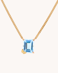 Butterfly Aquamarine Gold Necklace