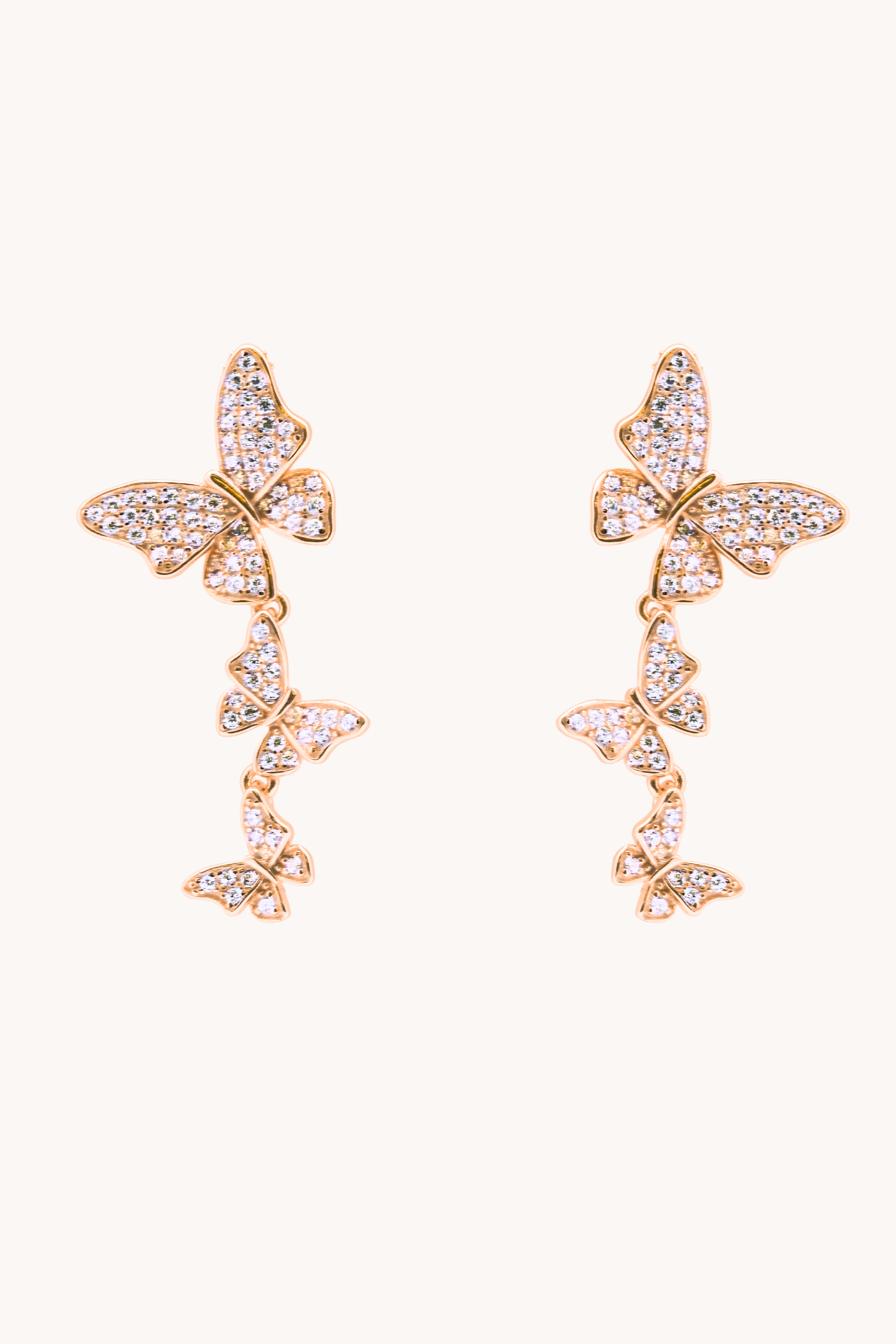 Dancing Butterfly Gold Studs