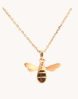 Honeybee Tiger's Eye Gold Necklace
