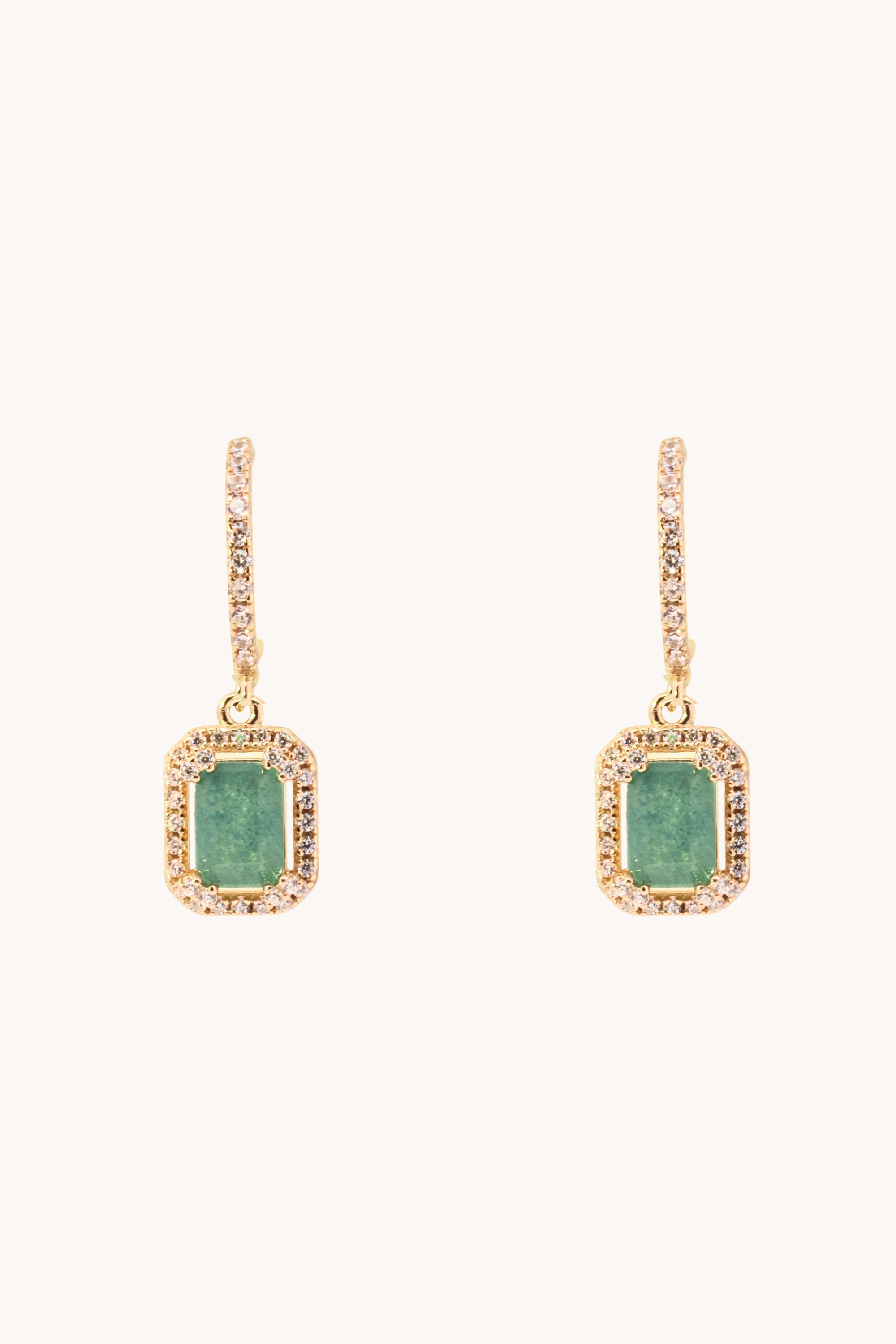 Jade Timeless Gold Drop Earrings