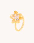 Lotus Gold Adjustable Ring