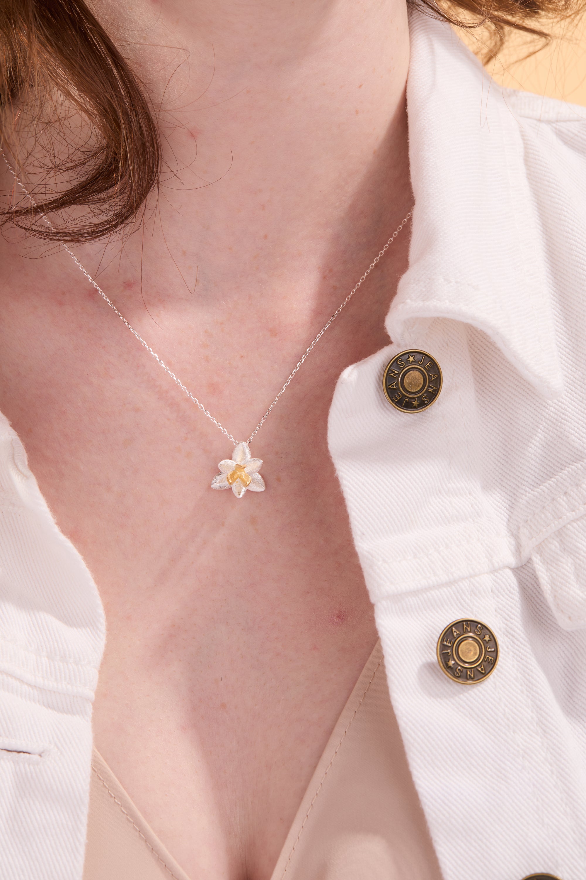 Lotus Blossom Silver Necklace