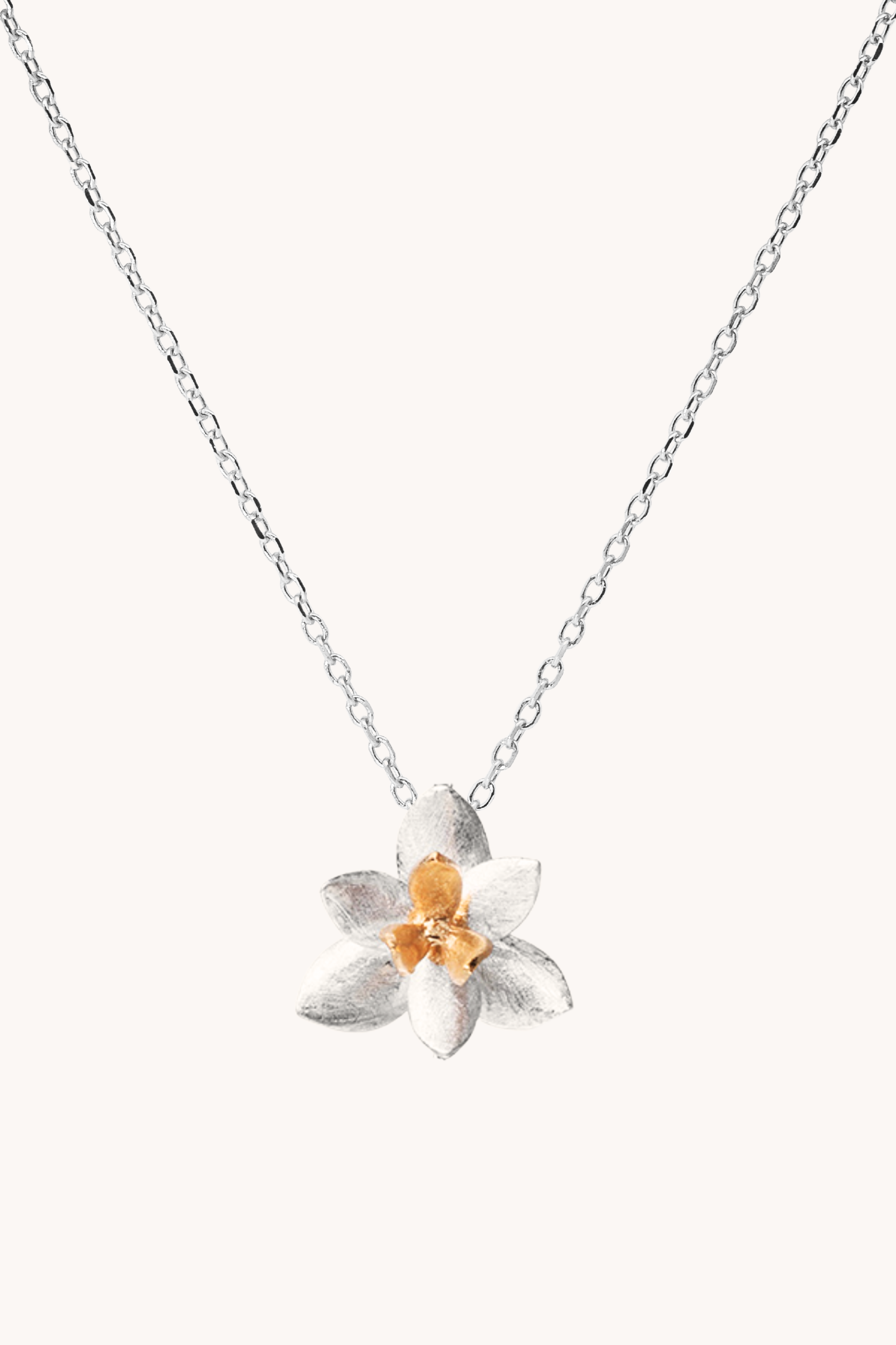 Lotus Blossom Silver Necklace