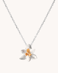 Lotus Blossom Silver Necklace