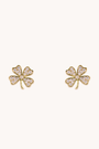 Lucky Clover Gold Studs
