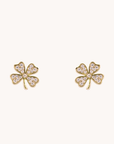 Lucky Clover Gold Studs